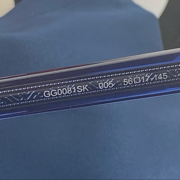 ❌SOLD❌GUCCI GG0081SK 005 Blue Acetate Oval Frames - Picture 8 of 16